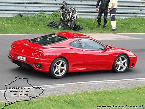 Ghost Rider chute au nurburgring