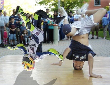 Valentino Rossi en mode break dance