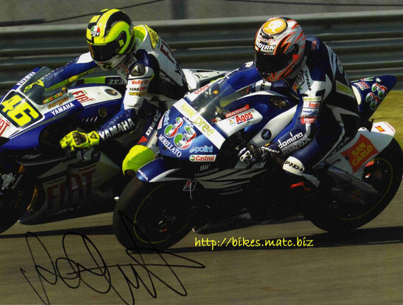 Dedicace Valentino Rossi racing Marco Melandri