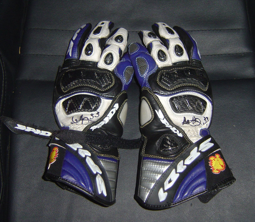 gants marco melandri dedicace (racing gloves)