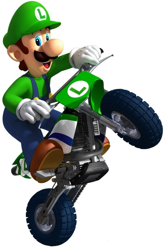 Mario Kart Wii : ArtWork Luigi Moto Wheeling