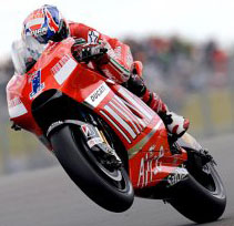 Casey Stoner Wheeling at Donington 2008 