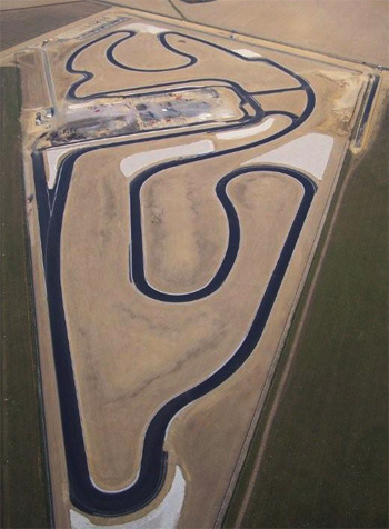 Photo aérienne des circuits LFG de l'aérosphalte