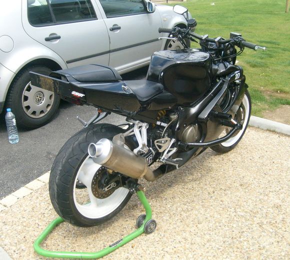 Honda CBR 600 FS 2002 freeride noir, vue arrière droite