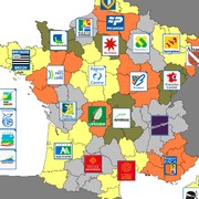 Carte de France des logos de personnalisation pour les nouvelles plaques