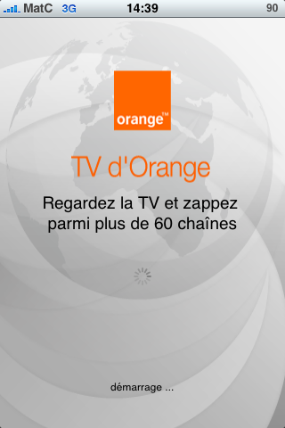 Capture d'écran n°01 de l'application TV d'Orange pour iPhone Apple