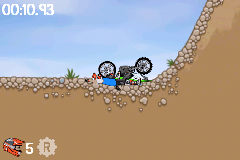 Accident dans Moto X Mayhem