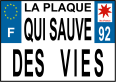 Plaque d'immatriculation qui sauve des vies