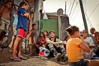 Julien Dupont et les locaux à Rio