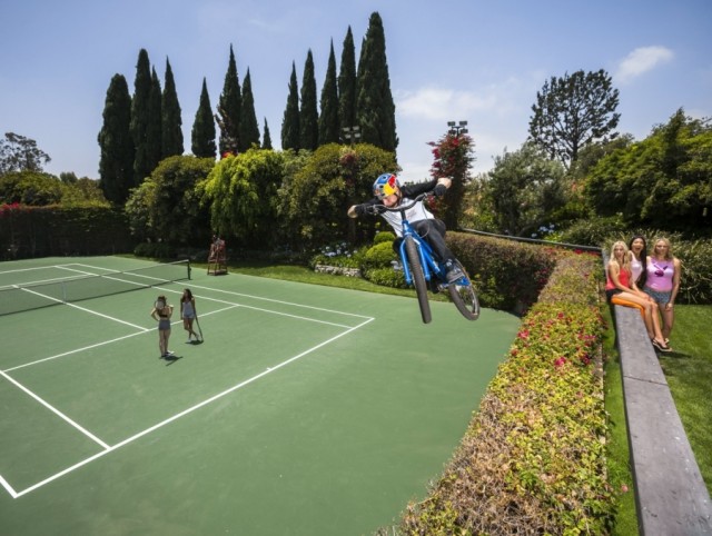 Danny MacAskill Playboy Mansion tennis