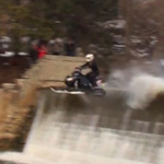snowmobile water fall