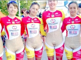 Cyclistes colombiennes nues