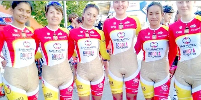 Cyclistes colombiennes nues