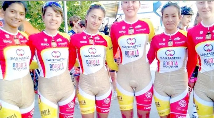 Cyclistes colombiennes nues