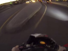 accident terre plein moto