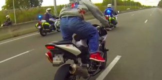Moto stunt Paris police