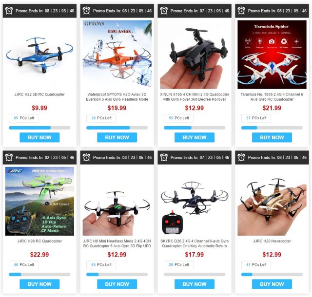 Drones en promotion chez GearBest