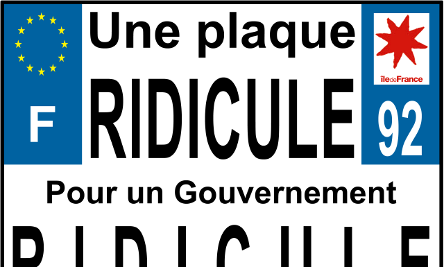 plaque d'immatriculation moto ridicule