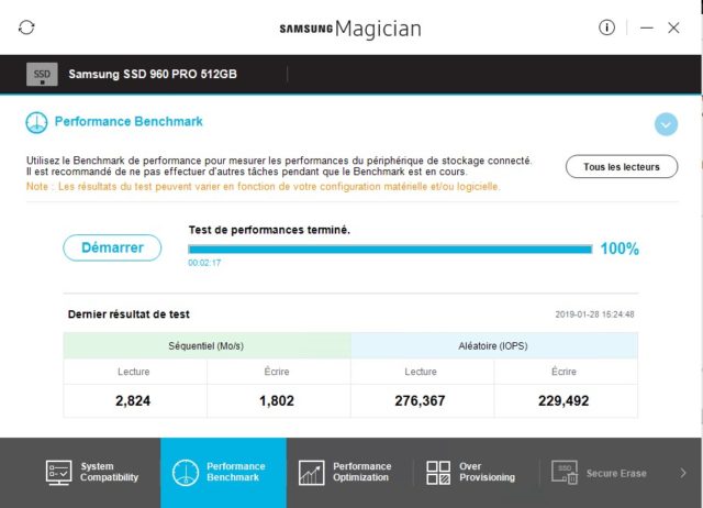 test samsung magician bench 2