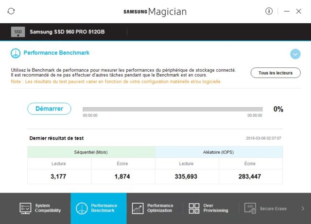 test samsung magician bench