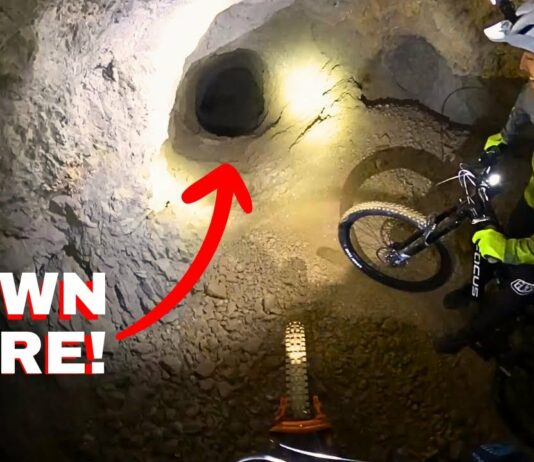 Descente de VTT dans une mine ! vtt mine black hole slovenie