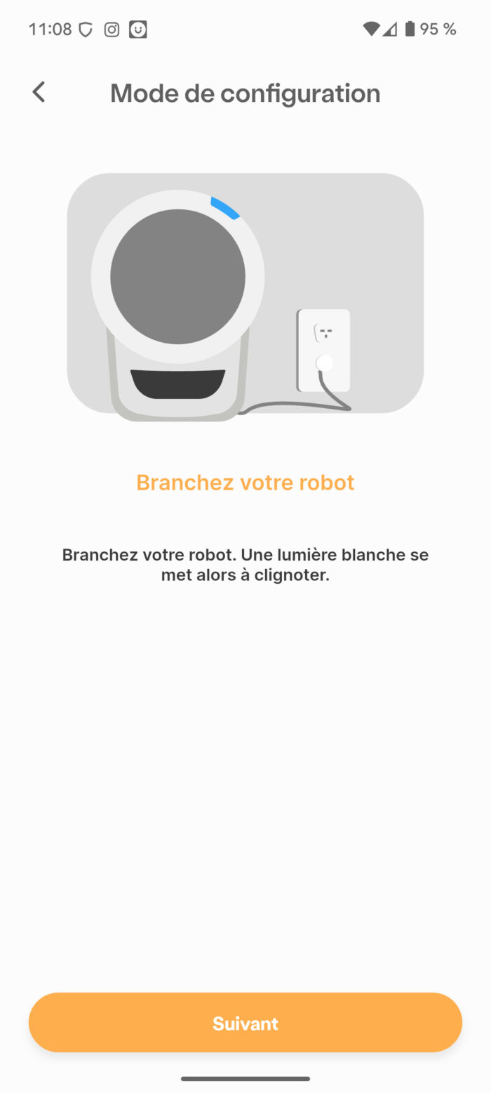 brancher le robot