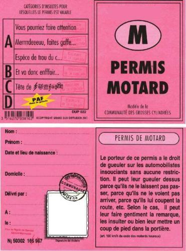 Faux permis moto